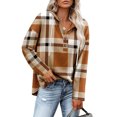thumbnail image 2 of QQAMB Hoodies for Women V-Neck Oversized Hooded Pullover Sweatshirts Casual Loose Fall Button Down Long Sleeve Shirts Multicolor L, 2 of 5