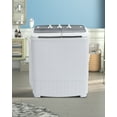 thumbnail image 5 of Muhub 18 lbs Portable Washing Machine,Compact Twin Tub Wash&Spin Combo for Apartment, Dorms, Gray, 5 of 7