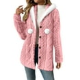 thumbnail image 6 of Winter Jackets For Women Sevevn Women's Winter Double-Sided Fleece Long-Sleeved Button Hooded Warm Jacket, 6 of 8