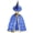 Blue, variant on Halloween Cosplay Costume Wizard Witch Cloak Set, Red Golden Star Printed Cape With Matching Pointed Hat, Halloween Masquerade Party Dress Up Costume Outfit