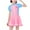 Pink, variant on Girls Rash Guard Swim Dresses Short Sleeve Swimsuits Quick Dry Zipper Swimdress One Piece Bathing Suits Blue, 7 Years