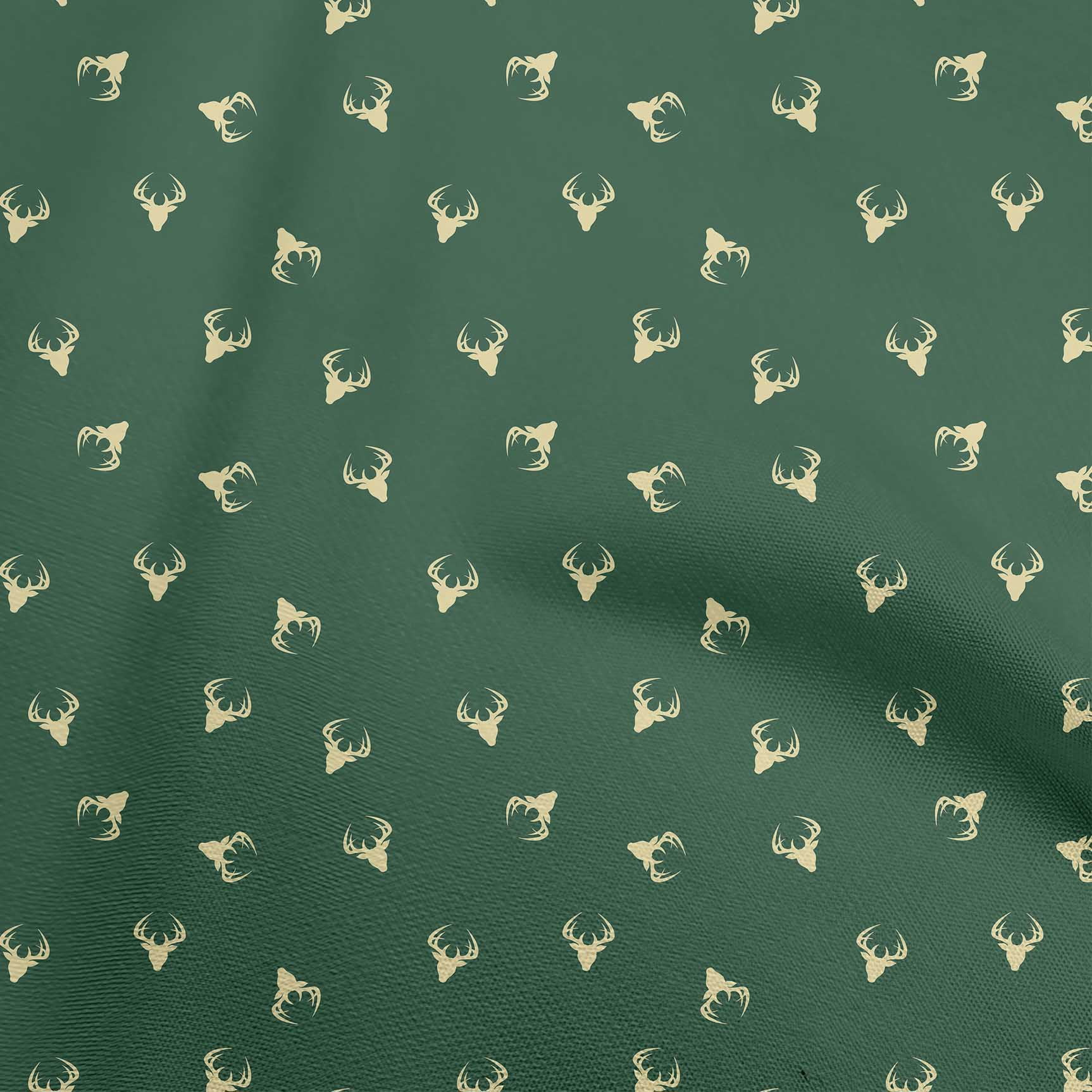 oneOone Cotton Flex Green Fabric Christmas Craft Projects Decor Fabric Printed By The Yard 40 Inch Wide