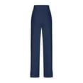 thumbnail image 5 of KDDYLITQ Track Pants Women Oversized Drawstring Pants Baggy Straight Wide Leg Joggers Barrel Plus Size Loungewear Stripes Loose Sweat Pants with Pockets Navy S, 5 of 5