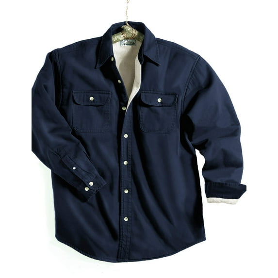Tri-Mountain Tahoe 869 Denim shirt jacket, Large, Navy/Khaki