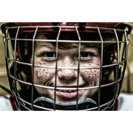 Hockey Visor Reviews LAMINATED POSTER Portrait Grid Helmet Hockey Sport Face Visor Poster Print 24 x 36 ()
