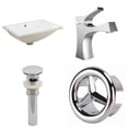 thumbnail image 1 of 18.25-in. W CUPC Rectangle Bathroom Undermount Sink Set In White - Chrome Hardware - Overflow Drain Incl. AI-25962, 1 of 1