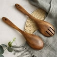 thumbnail image 4 of Harpily 50% Off Clear! Dinnerware Teak Shovel Spoon Set Wood Non Stick Pot Special Cooking Shovel Household Cooking Fork Soup Spoon Kitchenware, 4 of 4