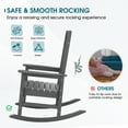 thumbnail image 3 of SERWALL Outdoor Rocking Chair, HDPE Patio Rocker for Lawn, Porch, Grey, 3 of 12