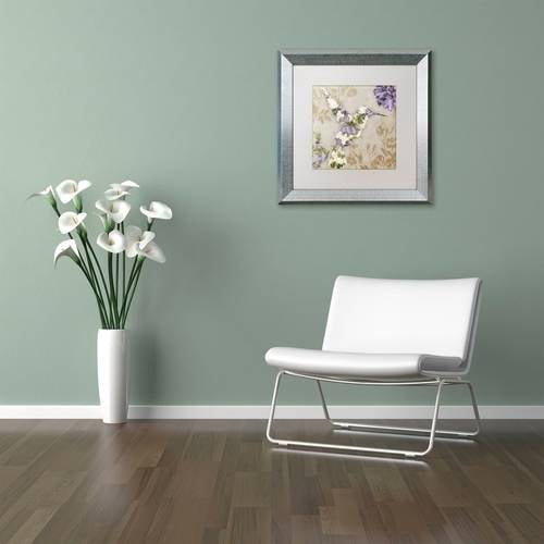 Trademark Fine Art "Winged Tapestry IV" Canvas Art by Color Bakery White Matte, Silver Frame