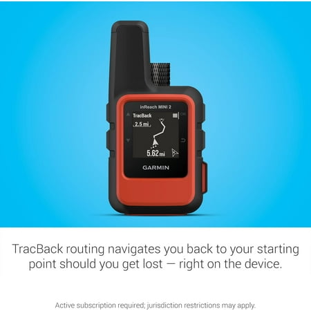 Garmin - inReach Mini 2 Compact Satellite Communicator 1.3" GPS with Built-In Bluetooth - Flame Red