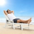 thumbnail image 2 of CQSXDA Pool Lounge Chair in with Adjustable Backrest Fits All Outdoor Spaces Holds Up to 360 LBS，White, 2 of 12