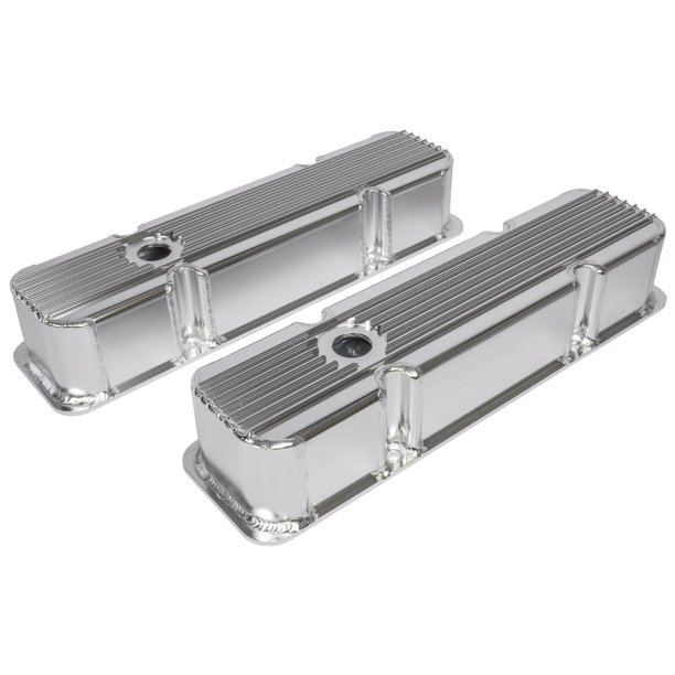 JEGS 501060 Fabricated Aluminum Valve Covers for Small Block Chevy 283