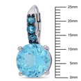 thumbnail image 2 of Everly Women’s 15 1/4ct TGW Sky and London Blue Topaz Sterling Silver Leverback Earrings, 2 of 8