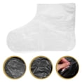 thumbnail image 3 of 200 piezas desechables fundas para pies transparentes botines de plástico bolsas de terapia de pies para mujeres y hombres, 3 of 6