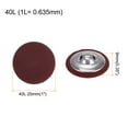 thumbnail image 2 of Unique Bargains 10pcs 40L Fabric Cloth Covered Button 25mm Round Metal Shank Sewing Buttons for Suits Dress Blouses, Caramel, 2 of 5