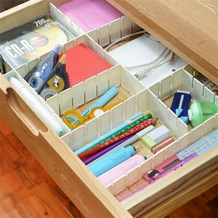 Hot Sale 6pcs Diy Grid Drawer Divider Household Necessities