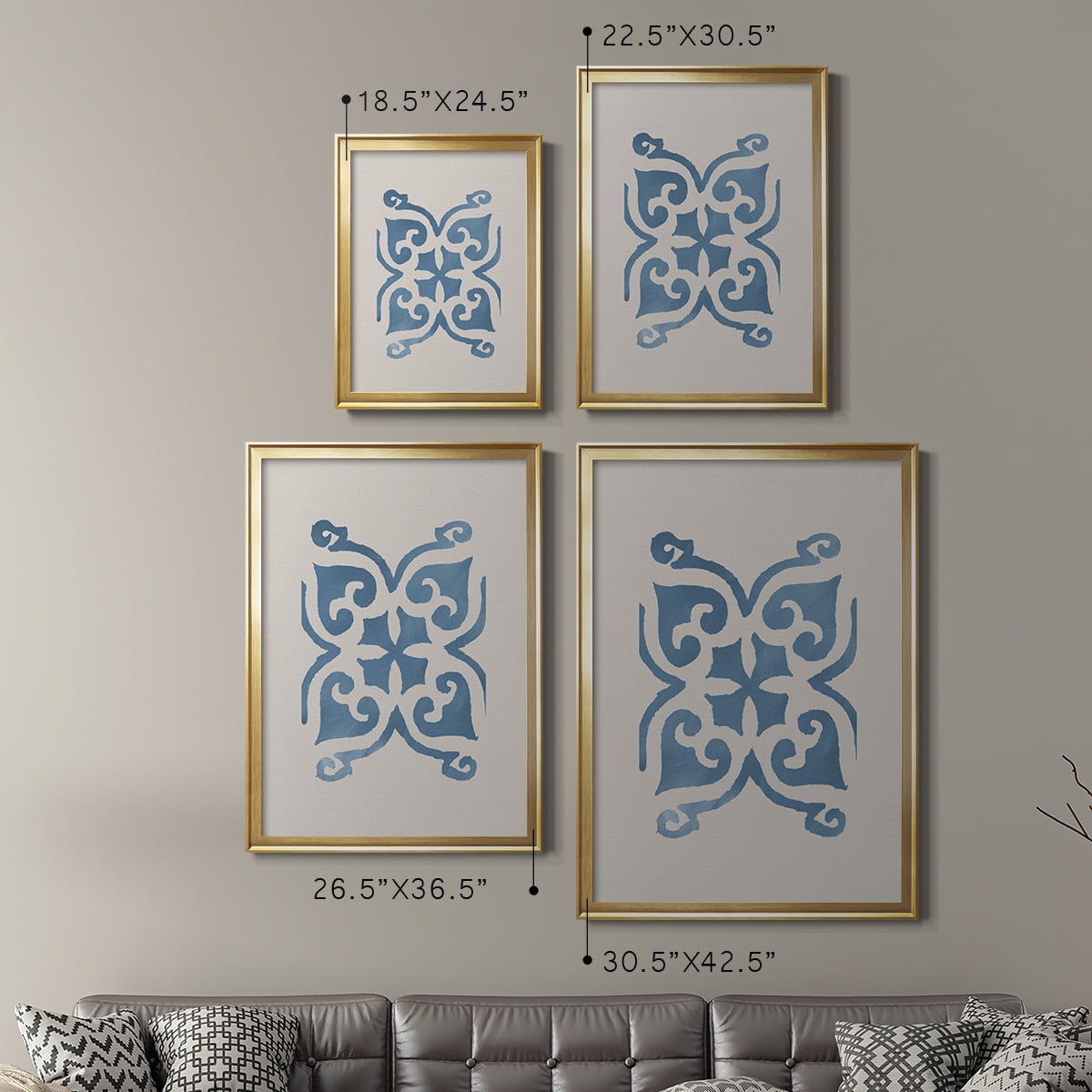 Monochrome Terra Mesa Tile II Premium Framed Print - Ready to Hang