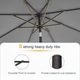 thumbnail image 4 of ACEGOSES 9ft Outdoor Patio Umbrella with Tilt 8 Ribs and Crank for Garden and Yard ,Gray, 4 of 8