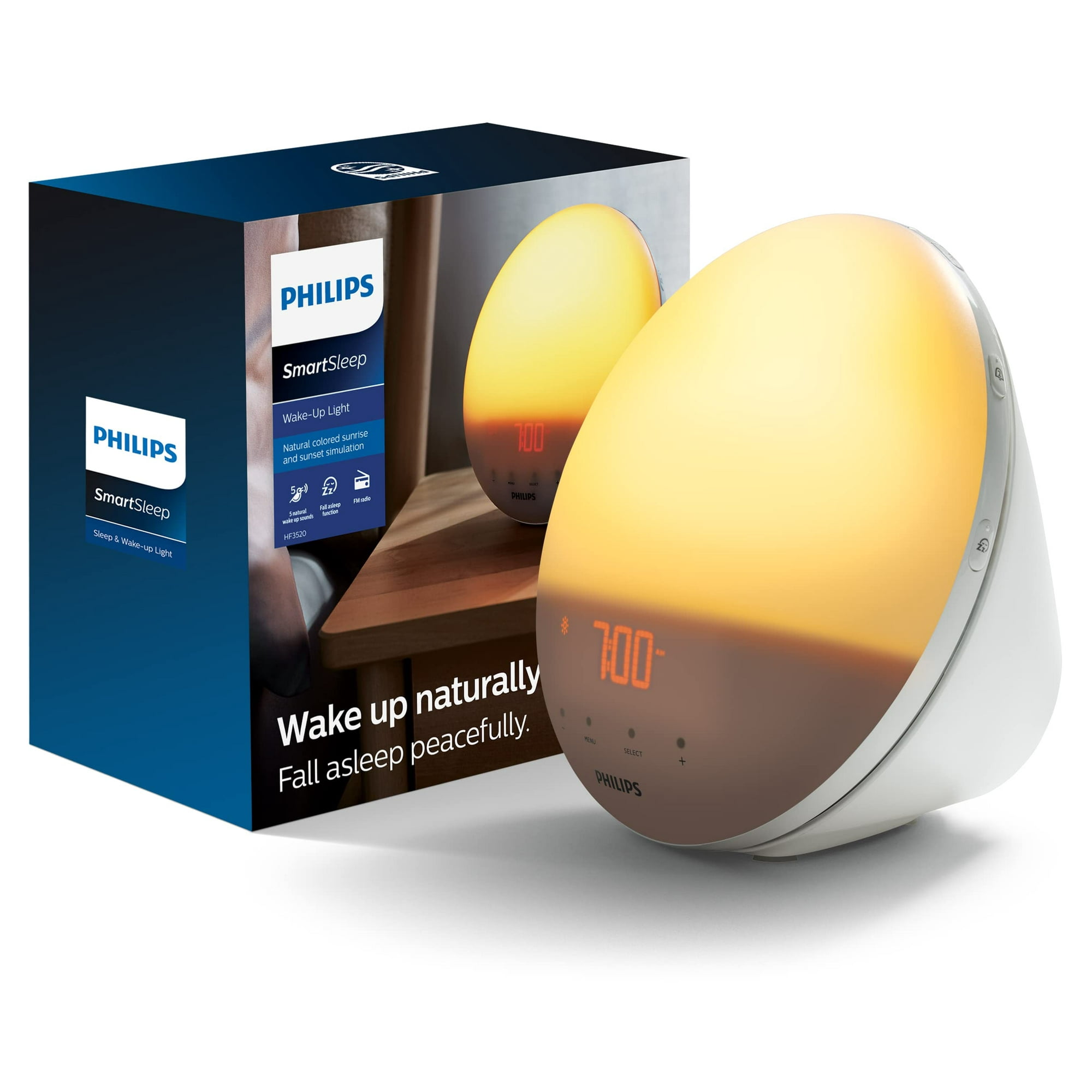 PHILIPS SmartSleep 置時計 Philips SmartSleep Wake-up Light, Colored Sunrise and Sunset