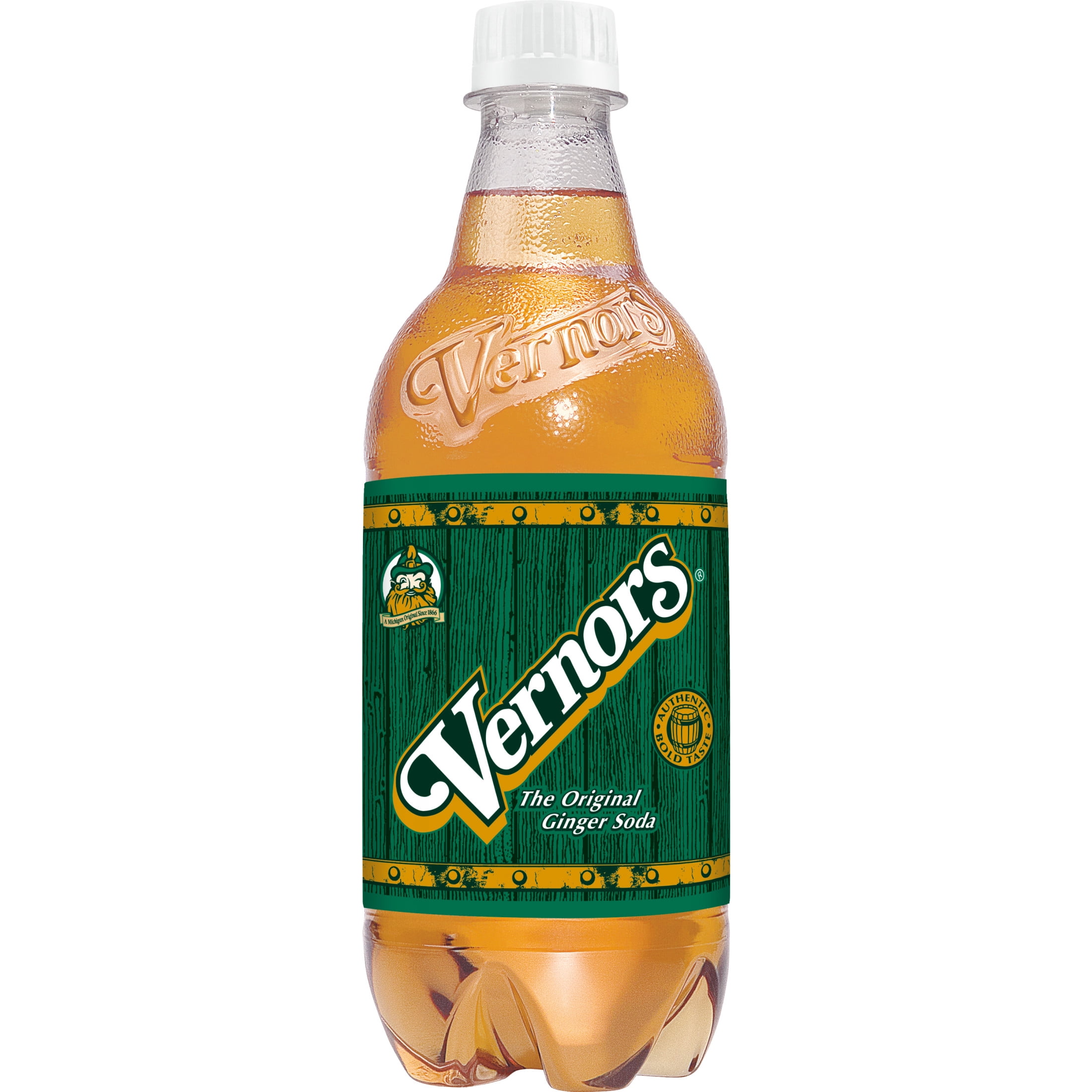 Vernors Caffeine Free Ginger Ale Soda Pop, 20 fl oz, Bottle