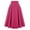 Hot-Pink, variant on Mrat Stretchy Flared Skirt Women's Solid Pleated Loose Hem Long Half Length Skirt Stretchy Flared Skirt S-205 Pink-A M