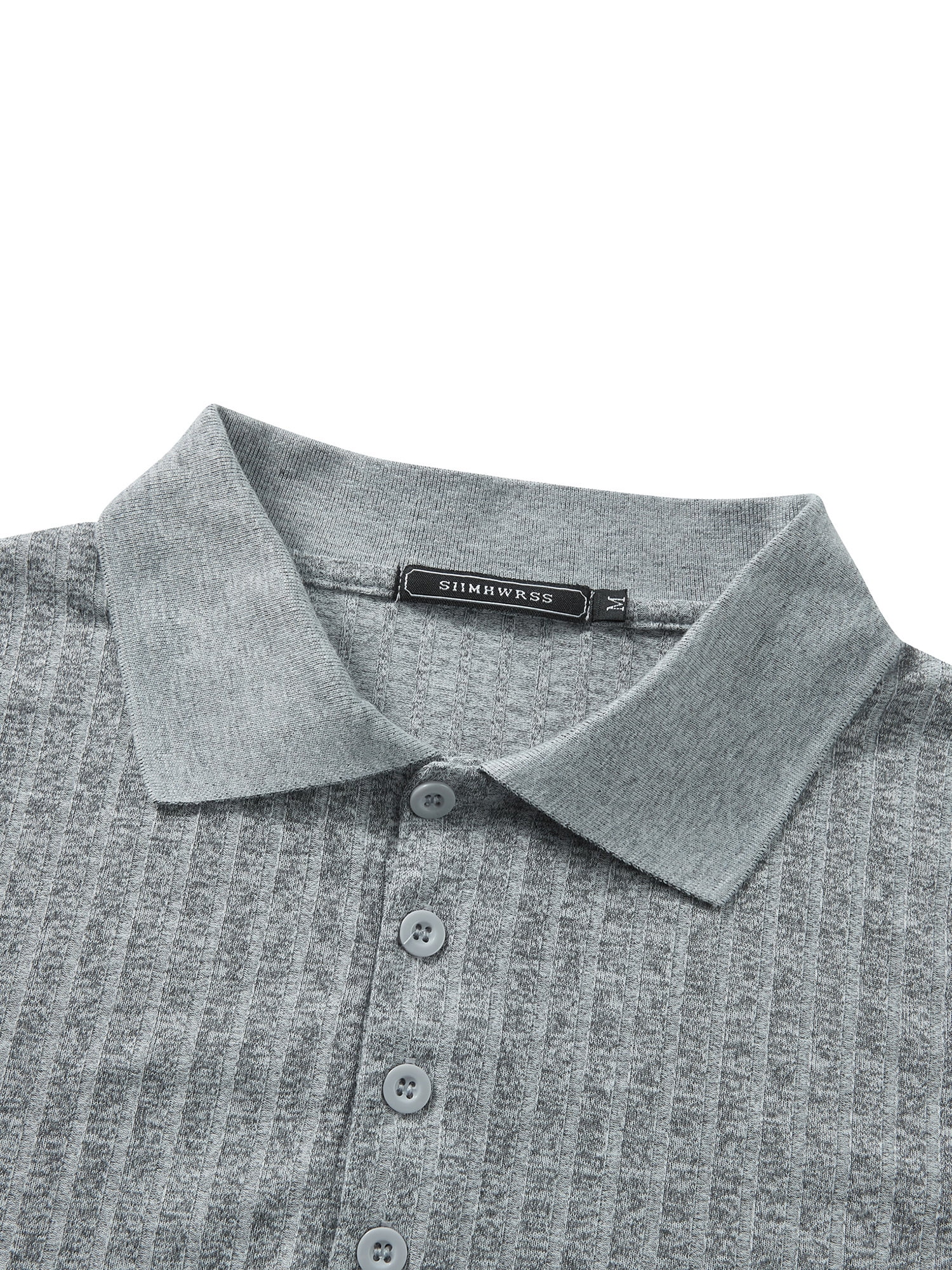 Buy Romwe Men's Casual Rib Knit Short Sleeve Regular Fit Golf Polo