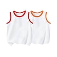 thumbnail image 7 of qucoqpe Boys and Girls Youth 2-Piece Blank Basketball Jersey Mesh Athletic Running Biker Fitness Casual Sleeveless Tank Thin Lightweight Sports Shirts 2PC for Kids, 7 of 7