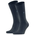 thumbnail image 1 of Burlington Calcetines hombre LEEDS Lote de 2 - lana virgen, logo, lisos, talla única, 40-46 Azul oscuro 40-46, 1 of 5