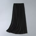 thumbnail image 6 of Womens Half Slip Long Underskirt Elastic Waist Solid Color Petticoat Basic Safety Half Skirt for Under Dresses Innerwear, 6 of 9