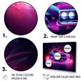thumbnail image 3 of Designart "American Muscle Car In Neon Brilliance I" Cars American Muscle Floater Framed Canvas Wall Art, 3 of 5