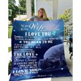 thumbnail image 2 of To My Wife, Never Forget That I Love You Blanket, 2 of 4