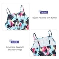 thumbnail image 2 of Aideaone Girls Summer Flowy Dress Spaghetti Straps Sleeveless A Line Printed Casual Sundress 6-12Y, 2 of 6