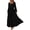 05-Black, variant on Women's Spring Long Sleeve Smocked Maxi Dress Casual Square Neck Swiss Dot Tiered Ruffle Flowy Pocket Dresses