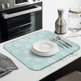 thumbnail image 3 of Pioneer Flower Floral Print Pattern Kitchen Dish Drying Mat 1 Pack, Ultra Absorbent Microfiber Drainer Mat, 16"x18", 3 of 6