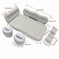 thumbnail image 3 of Inflatable Car Bed for Camping & Travel, Soft Flocking Foldable Air Mattress, Beach Pool Picnic Road Trip Accessory, Comfort Skin-Friendly Party Airbed, 3 of 14