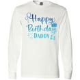 thumbnail image 3 of Inktastic Blue Happy Birthday Daddy Long Sleeve T-Shirt, 3 of 5