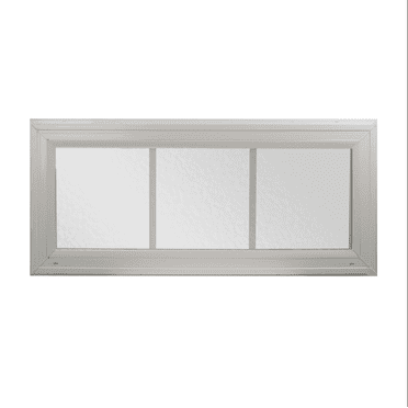 Double Pane Transom Window 72" x 10" with Grids Vinyl Windows Argon Gass DP66 Non-Opening Low-E Glass