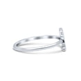 thumbnail image 2 of Initial Q Alphabet Letter Name Monogram Stackable Ring Band 925 Sterling Silver Size 8, 2 of 5