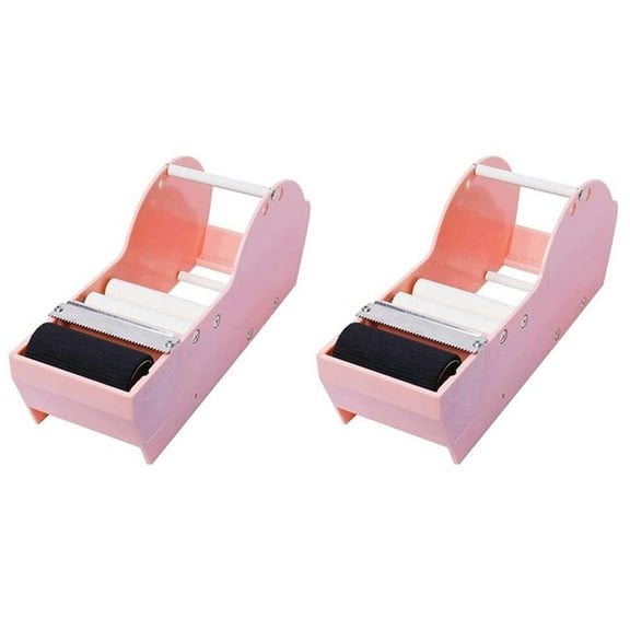 FOR 2X Desktop Pink Tape Dispenser,Water Activated Tape Dispenser, Gum Tape Dispenser Sealing Office Supplies For Carton