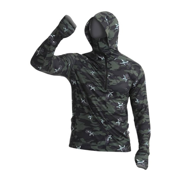 Sudadera con capucha y protección solar Colamx para hombre 4XL