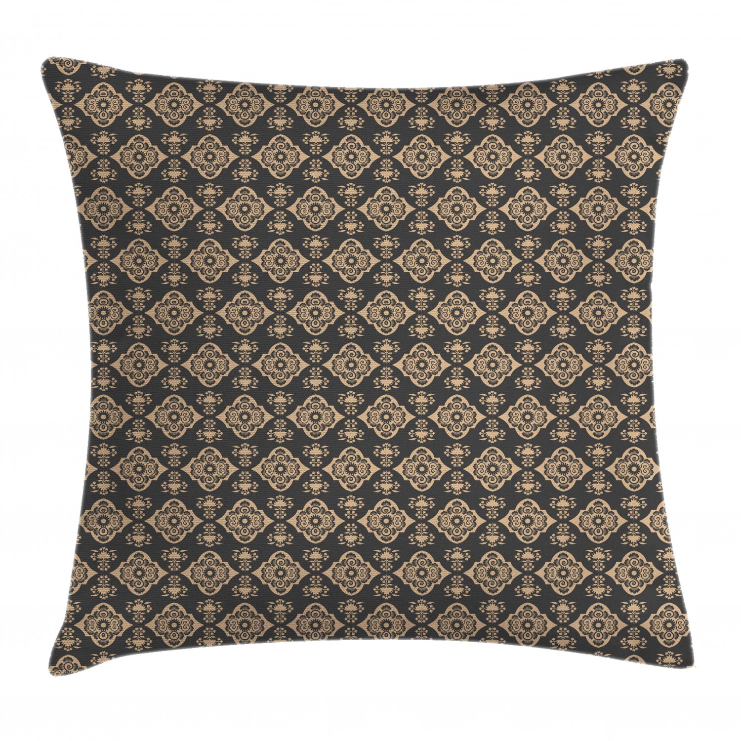 Classical Throw Pillow Cushion Cover, Ethnic and Vintage Damask with