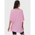 thumbnail image 5 of Women's Plus Size T Shirts Oversized Tees Summer Half Sleeve Crew Neck Tunic Tops, 5 of 6
