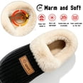 thumbnail image 3 of Knivor Unisex Corduroy House Slippers for Women Men Fuzzy Cuff Fleece Lined Closed Heel Platform Non Slip Warm Indoor Light‑Outdoor House Slippers, 3 of 9