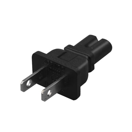 Strhowill NEMA 1-15P TO IEC320 C7 Power converter plug，American standard 2-pin plug to C7 3-hole AC power adapter plug，US NEMA 1-15P 2 prong male plug TO C7 female jack converter