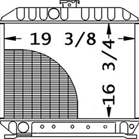 RAParts R5012 Radiator Fits Kubota