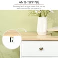 thumbnail image 7 of White Sideboard Buffet Cabinet with 3 Doors 3 Drawers Adjustable Shelf for Kitchen Living Room Hallway Coffee Bar Storage, 7 of 7