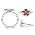thumbnail image 2 of Sterling Silver Flower Ring with Red Enamel, 2 of 4