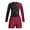 Burgundy, variant on TSSOE Girls 2Pcs Shiny Rhinestone Tracksuit Long Sleeves Leotard with Boy Short Set Unitard Biketard Purple 10