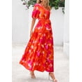 thumbnail image 4 of Vestido PRETTYGARDEN Verano 2025 Boho Floral Cuello en V M, 4 of 7