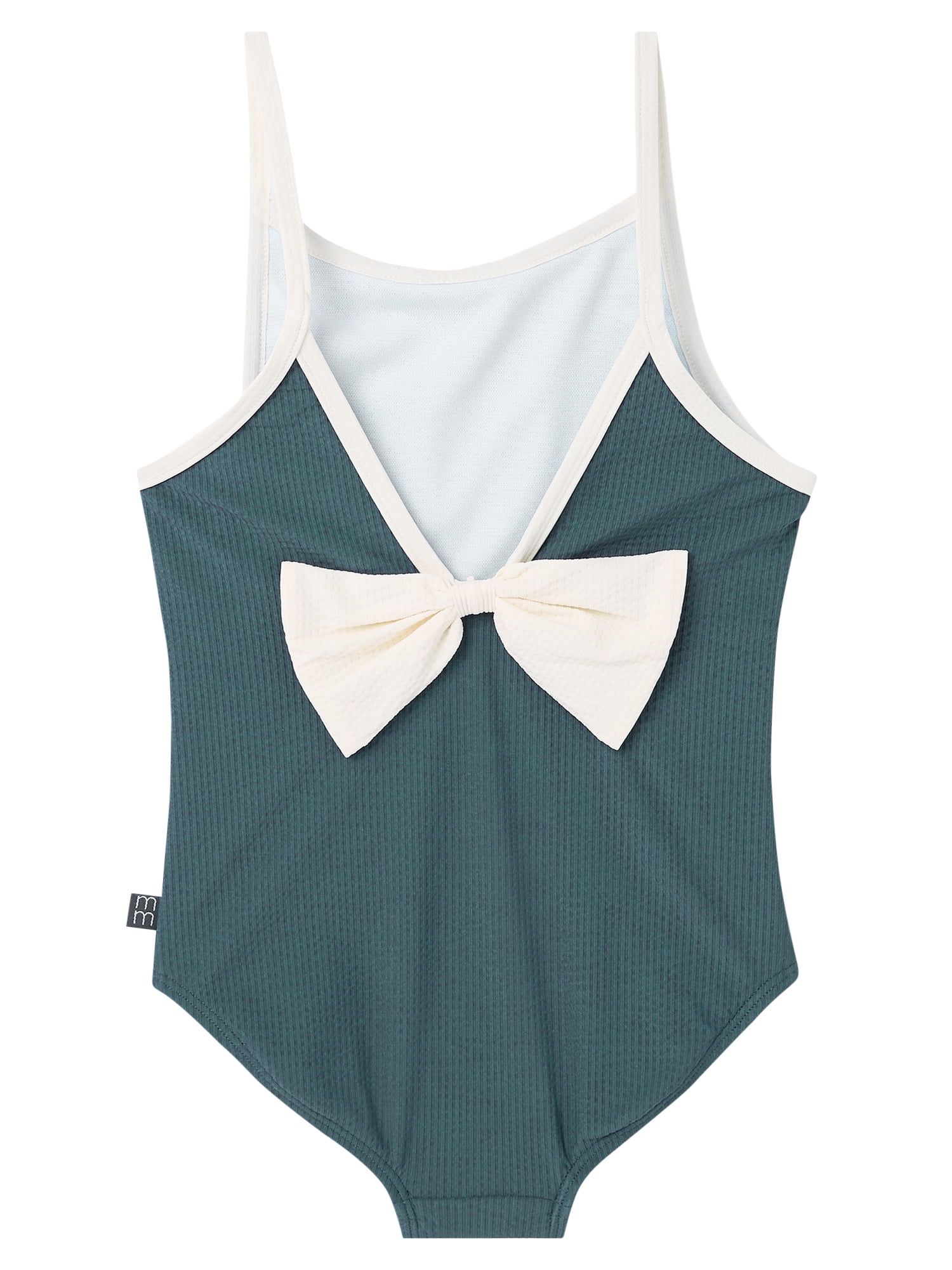 Modern Moments by Gerber Baby and Toddler Girl One-Piece Swimsuit with Bow, 0/3M-5T